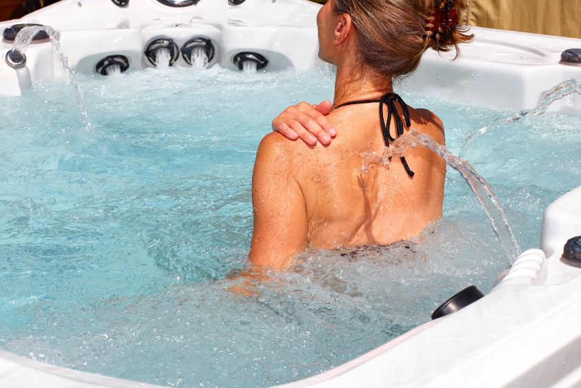 Muscle relaxation hot tub